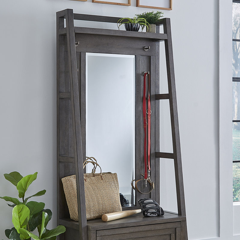 Bettee Hall Tree with Bench and Shoe Storage, Brown