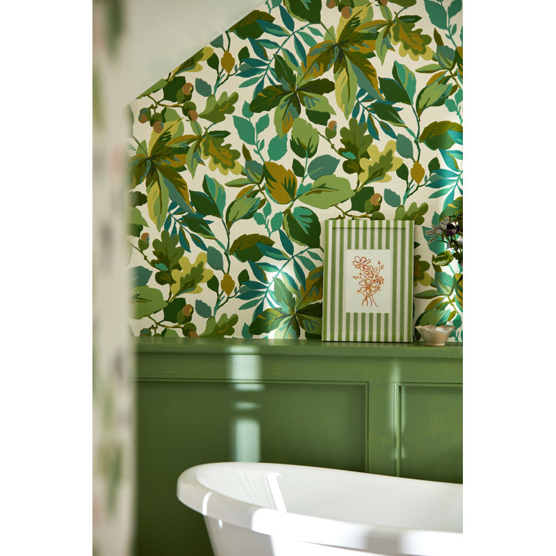 Robins Wood Wallpaper, Botanical Green