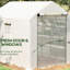 Walk-In Greenhouse 8 pi x 6 pi x 7 pi, avec protection, porte grillagée et fenêtres, 18 tablettes pour la culture d'herbes, protection blanche et herbes en croissance, fleurs, légumes,