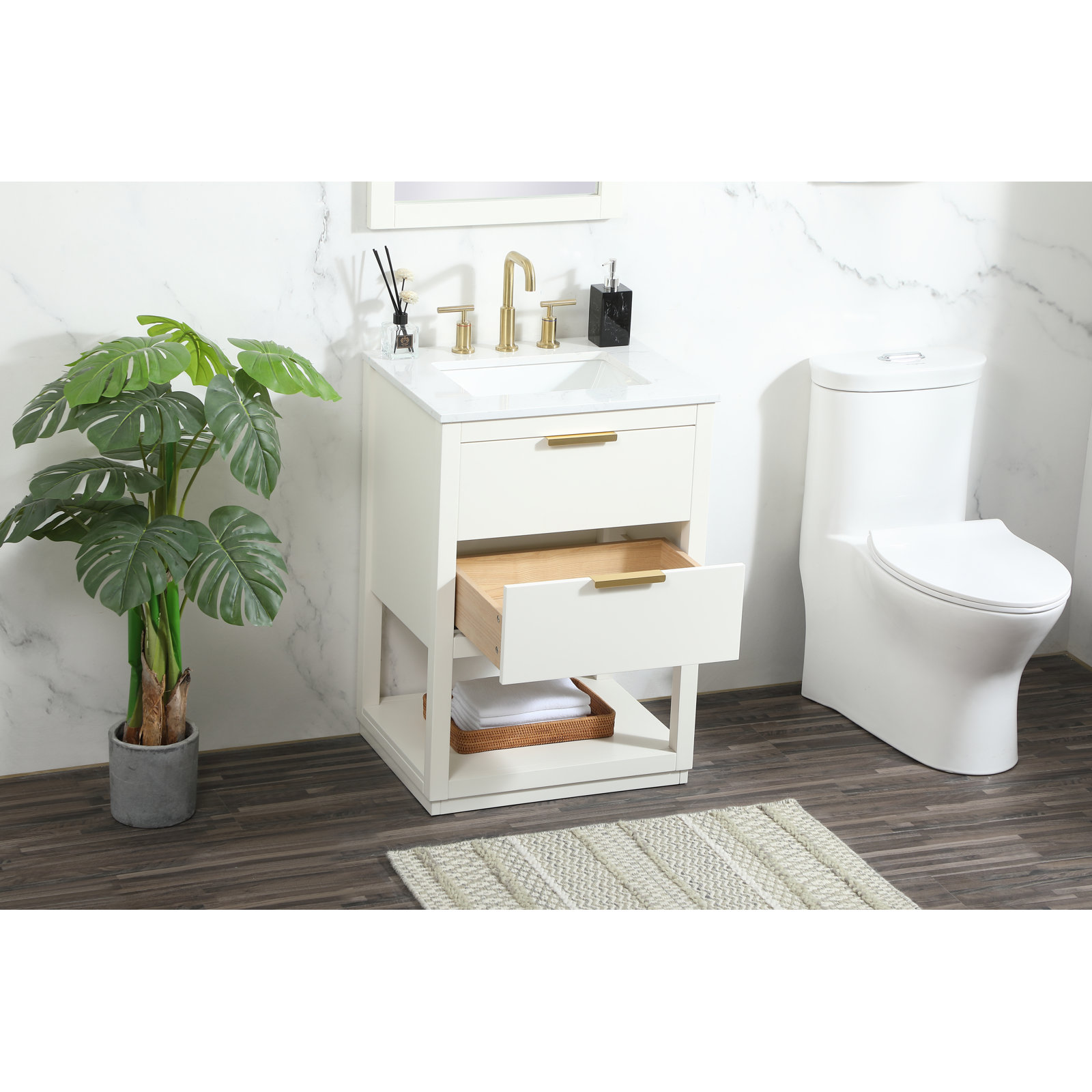 Felicity 24'' Single Bathroom Vanity, White