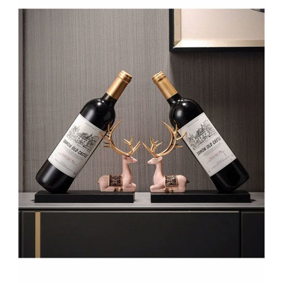 Caile Tabletop Wine Bottle Rack Pink