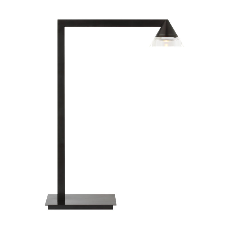 Midrand LED Desk Table Lamp, Bronze, Clear
