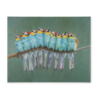 Hyperrealist Green Animals Placemat - Bunch of Birds on Branch
