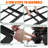 Heavy Duty 6FT Driveway Drag Harrow with Adjustable Bars, Tow-Behind Lawn Rake Grader for ATV, Black, 72*20 inches