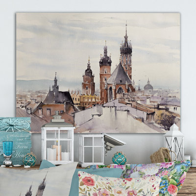 Landscape Old Town Krakow Poland Canvas Print - Old Town