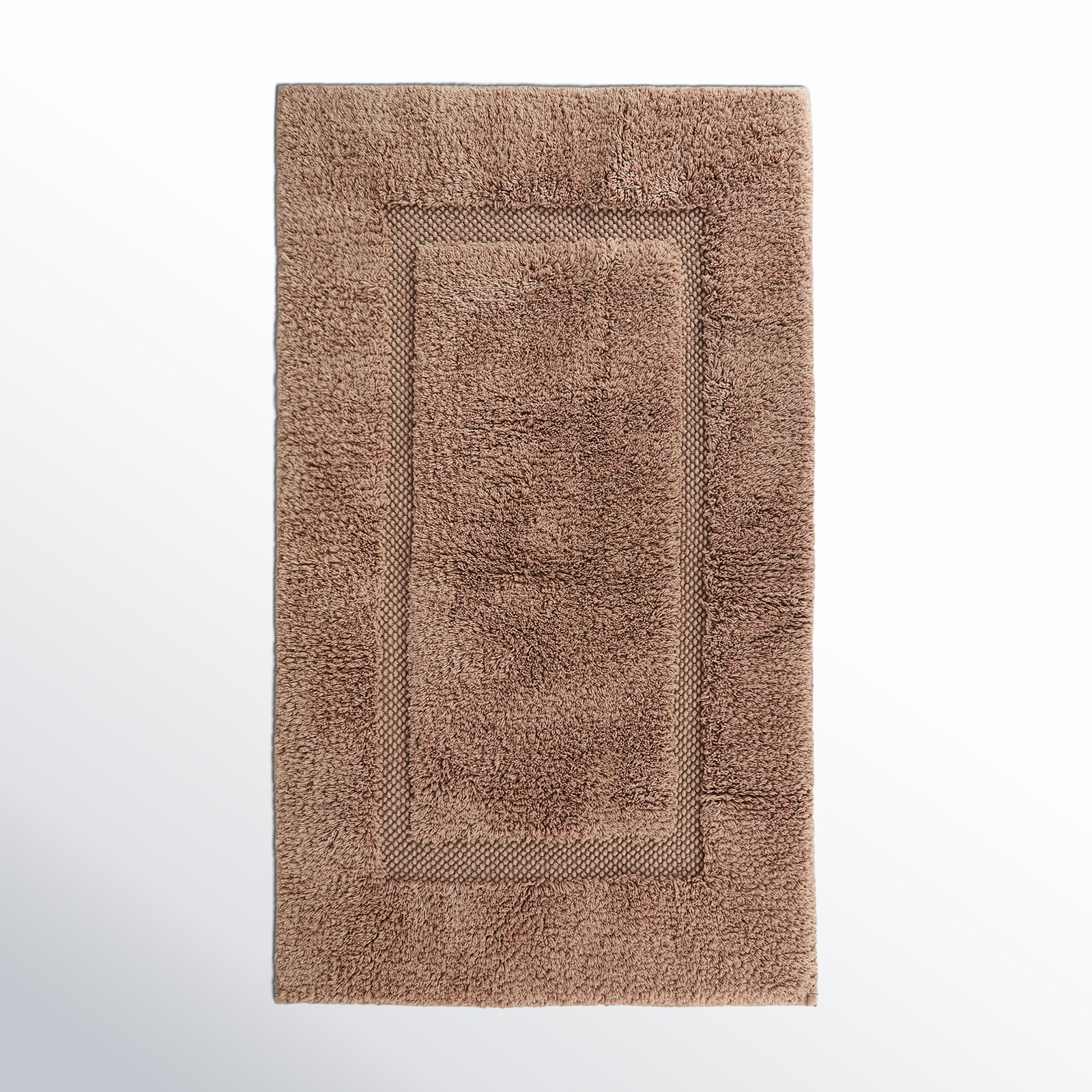 Aude Cotton Bath Rug, Marble Tan