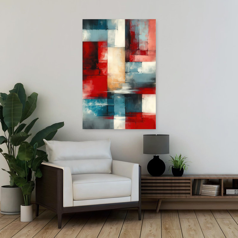 "Shifting Planes", art mural contemporain abstrait, H 36 po x l 24 po