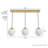 Hepburn 3 - Light Linear Globe Pendant-86178613