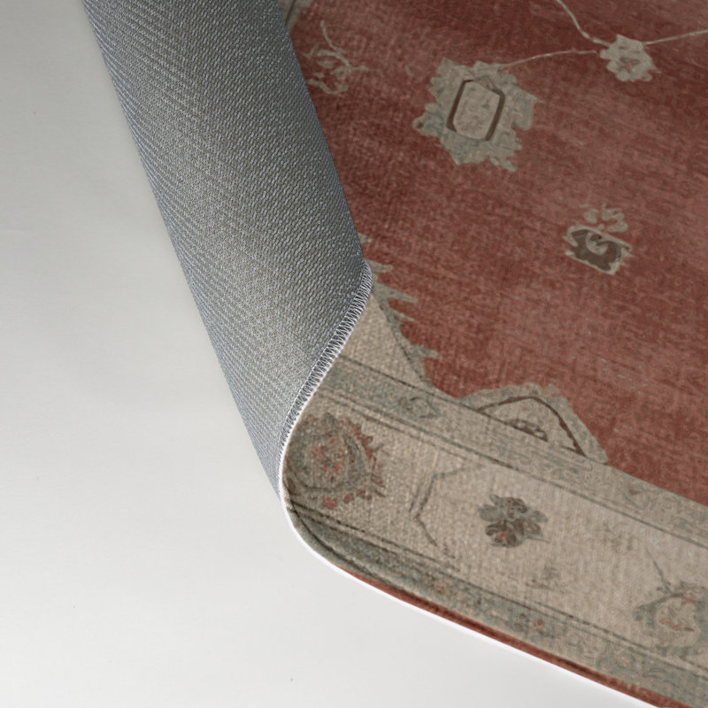 Tapis intérieur et extérieur brun Overdyed, Rectangle 5 pi x 7 pi