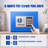 Electronic Safe Box with Key and Digital Keypad, Blue Security Lock Box, Small Home Safe 0.25 Cu Ft, Heavy Duty Solid Steel, Wall or Floor Mounted, for Money Jewelry Documents