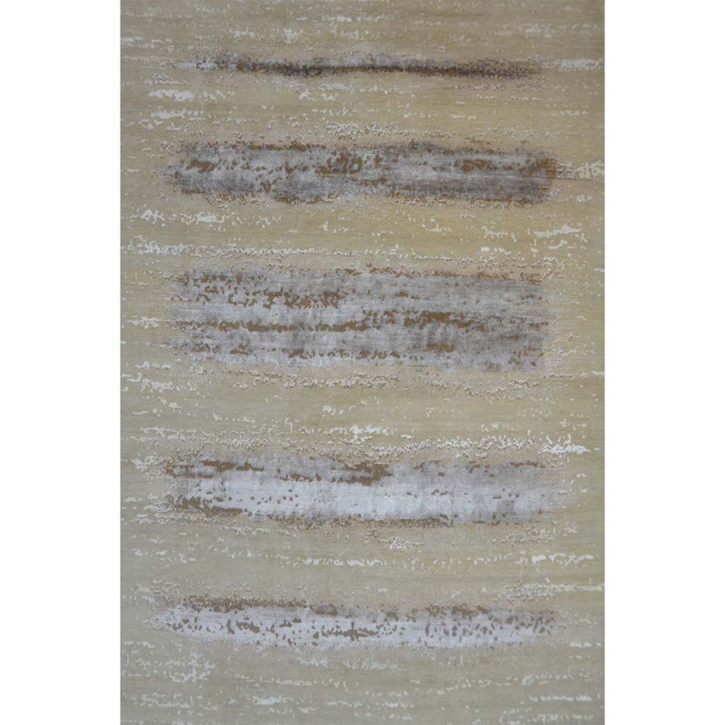 Abstract Area Rug in Taupe, Rectangle 2' x 3'