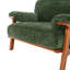 Chaise d'appoint Mid-Century avec structure en bois massif et coussins amovibles-132274193