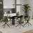 Matthew Leather Dining Side Chair With 360-Degree Swivel And Powder-Coated Iron Legs Matthew Collection-144607887-134529384