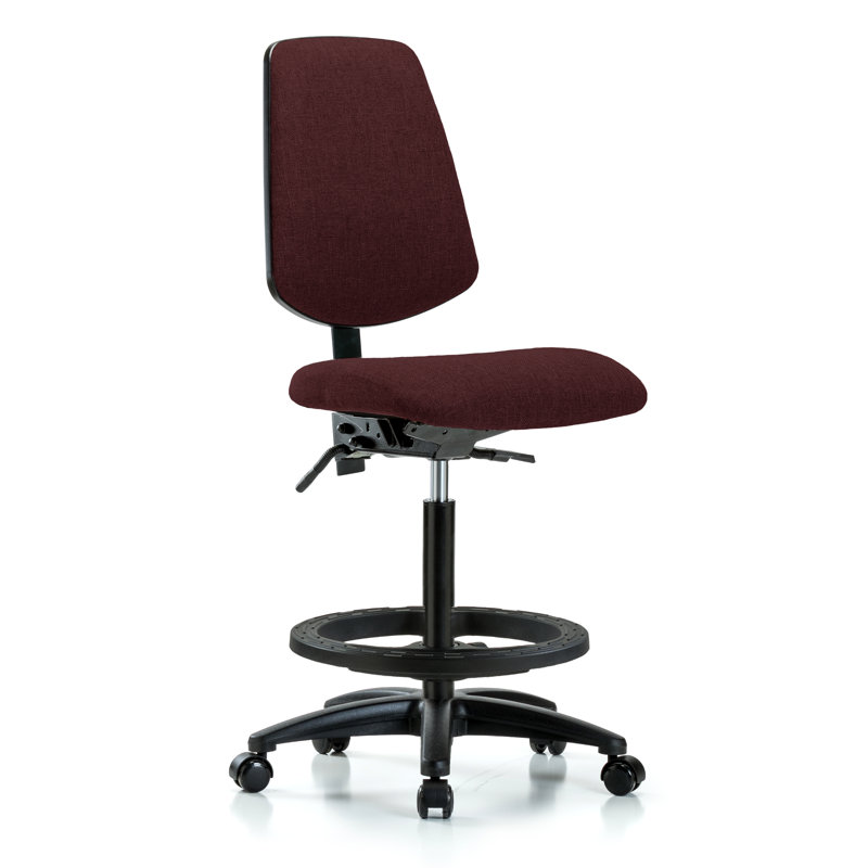 Chaise en tissu - FHBCH no Tilt, Bourgogne, Roulettes