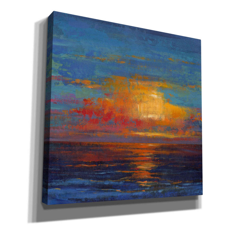 «Sun Down I» par Tim O'toole, art mural sur toile, H 18 po x l 18 po x P 0,75 po