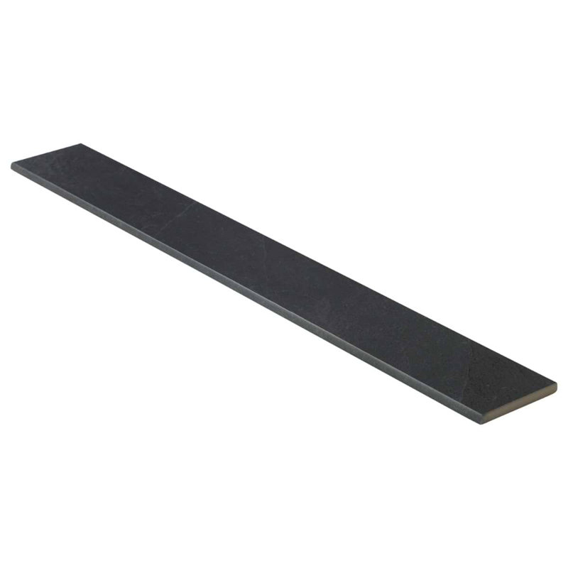 Fordham 3x24 Matte Porcelain Floor and Wall Bullnose Tile, Black