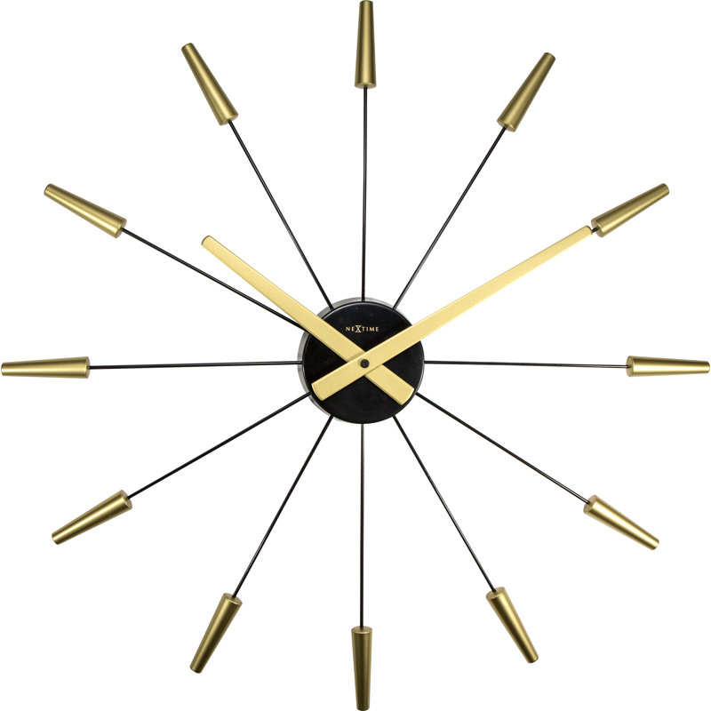 Plug Inn Metal Wall Clock, Silver