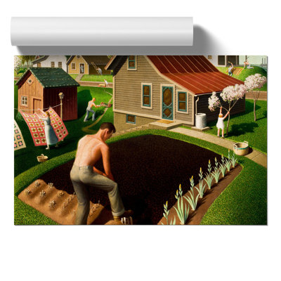 Spring in Town by Grant Wood - Frameless Print