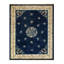 Classic Blue Color Floral Medallion Design Antique Peking Chinese Rug