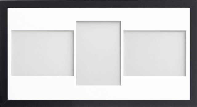 Alaoui Matte Picture Frame with Mat, 5cm x 7cm, Black