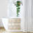 Woven Texture Stripe Bath Rug Natural 20X32"