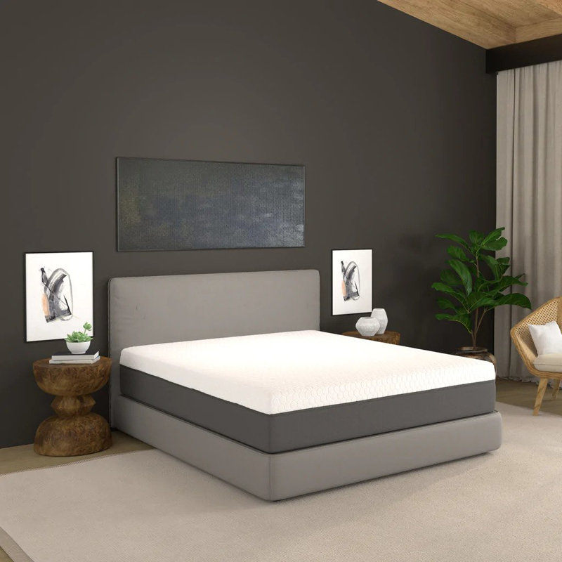 Matelas en mousse viscoélastique réactive de 12 po avec fermeture à glissière, fermeté moyenne, respirant, lavable à la machine