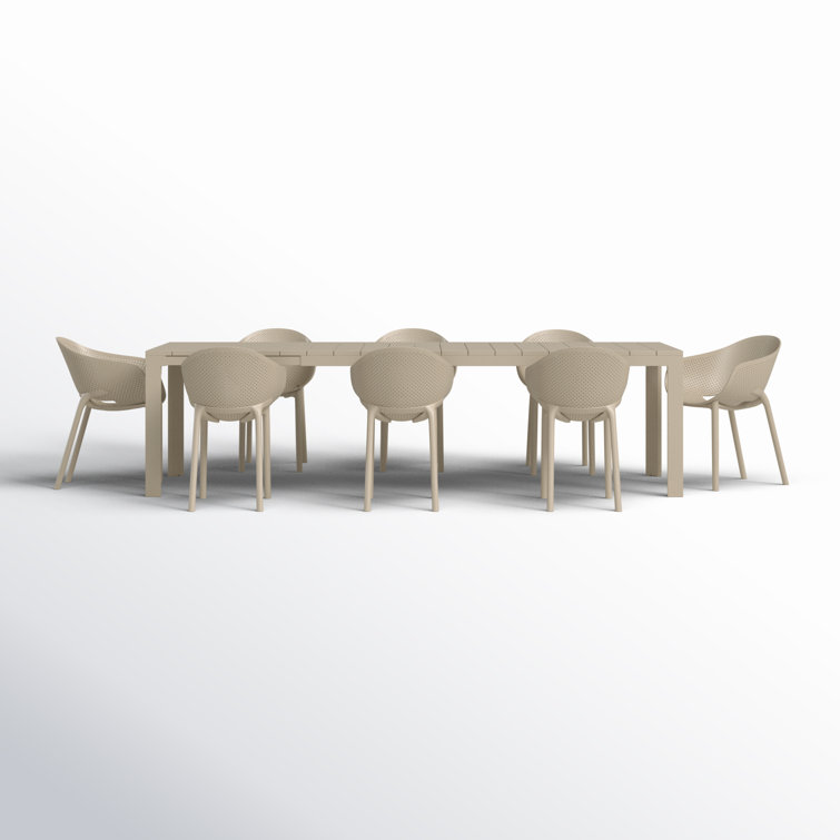 Farrah Rectangular 8 - Person Outdoor Dining Set