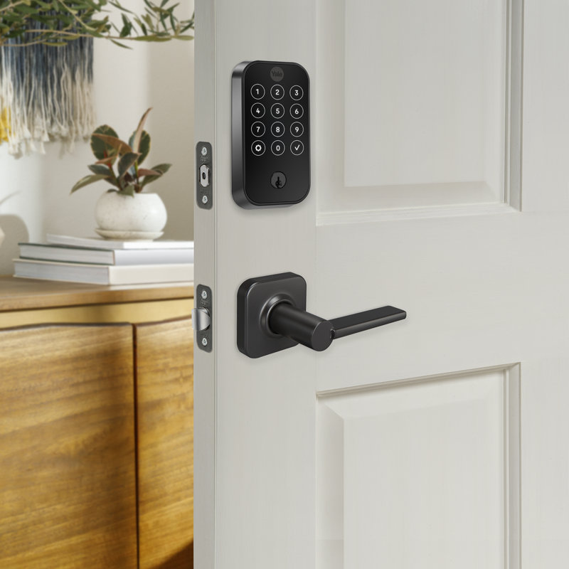 Yale Assure Lock 2 Touchscreen With Wi-Fi And Valdosta Lever, Black Suede