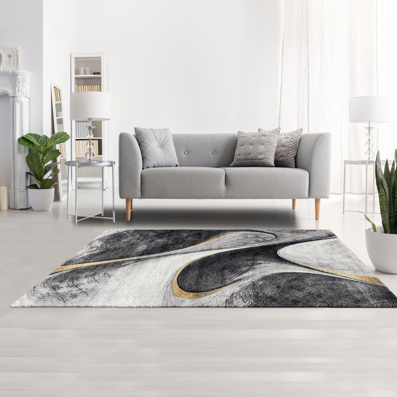 Monarch Rectangle Abstract Area Rug, Rectangle 200 x 290cm