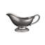 Pewter Stoneware Sauce Boat and Stand