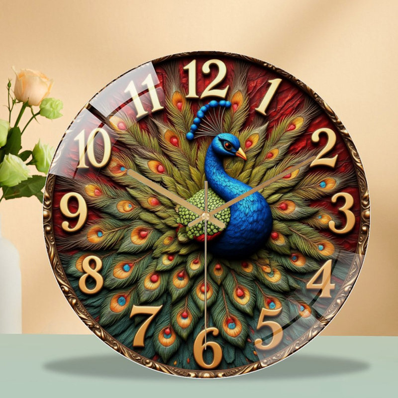 Horloge murale Peacock Design