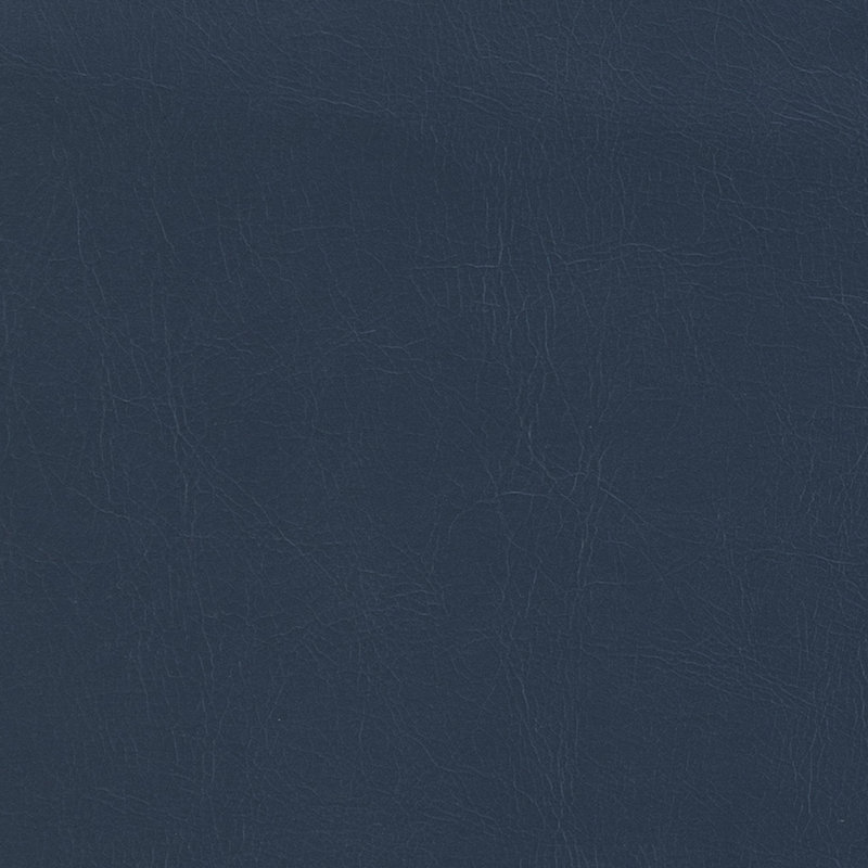 26" Upholstered Counter Stool with Metal Frame, Navy Blue/Faux Leather/Black