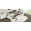 Lit plateforme en bois avec lit gigogne, tablettes et tête de lit-107388508-107388509