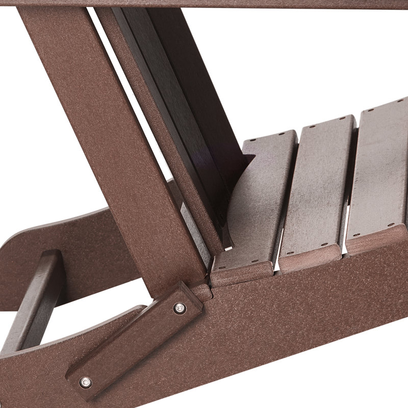 Ensemble de conversation Adirondack pour l'extérieur avec table basse carrée 5 pièces Laguna, Marron foncé