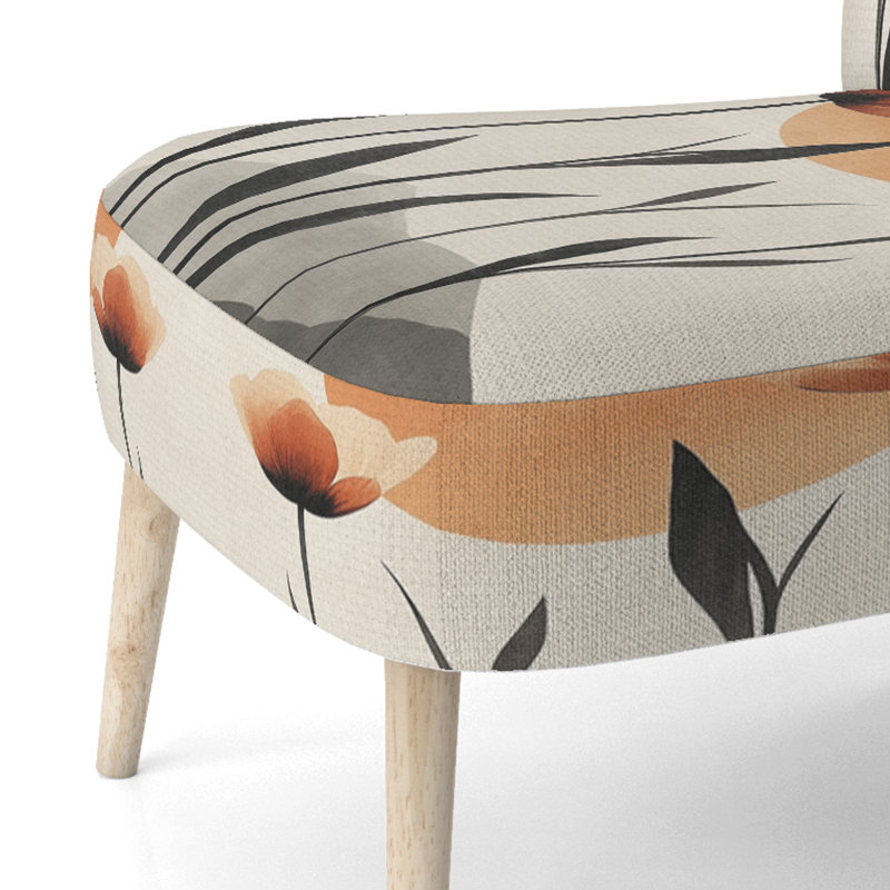 Chaise rembourrée Tulips - Chaise d'appoint Mid-Century, Chaise d'appoint sans accoudoirs