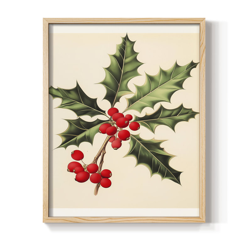 Art des Fêtes de Noël - série 2 - CCXLIV, reproduction encadrée - bois massif, Naturel, H 11 po x l 9 po