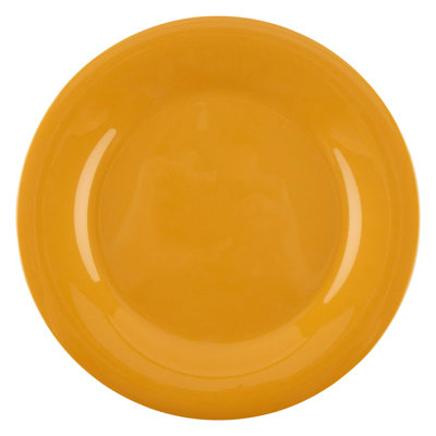 G.E.T. 12" Heavy-Duty Wide Rim Melamine Plastic Dinner Plate (Set of 12)
