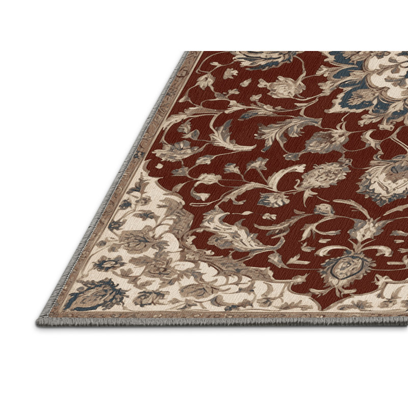 Tapis persan gris lavable à la machine, Rectangulaire 8 pi x 12 pi