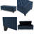 Fabric Storage Ottoman Dark Gray - Tufted Bench Chest with Removable Top & Interior Storage Space-1931808173