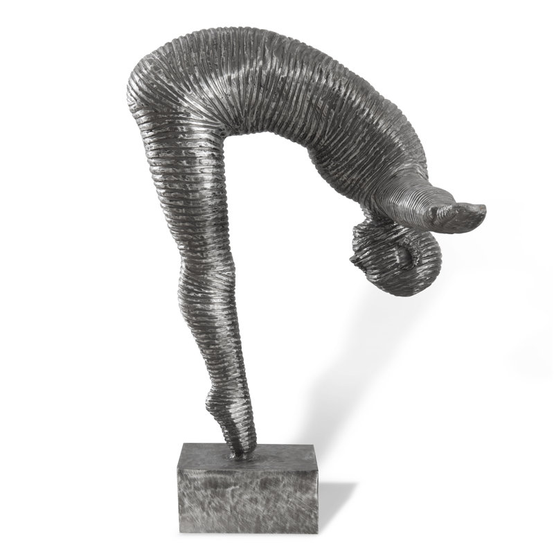 Bending Diver Aluminum Statue