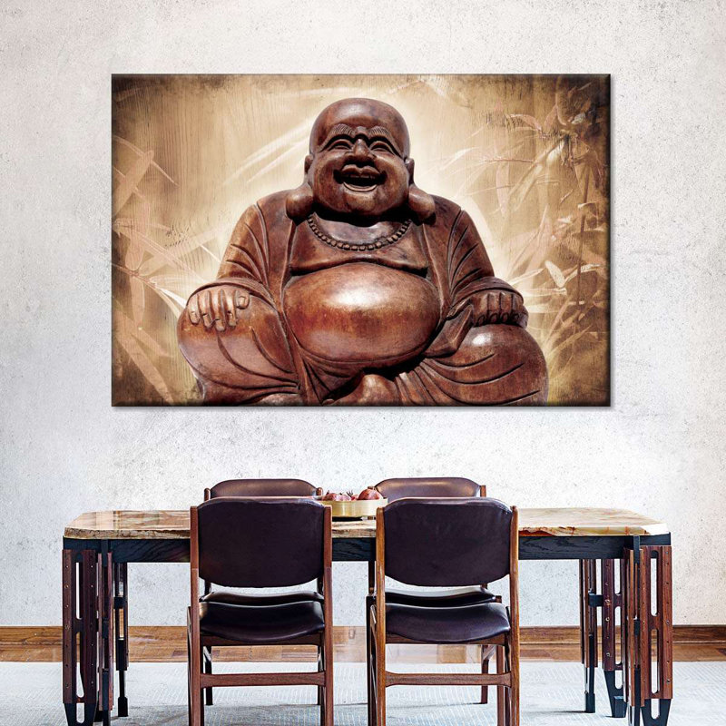 " Laughing Buddha " by NirvanaDesigns, 8" H x 12" W x 1" D