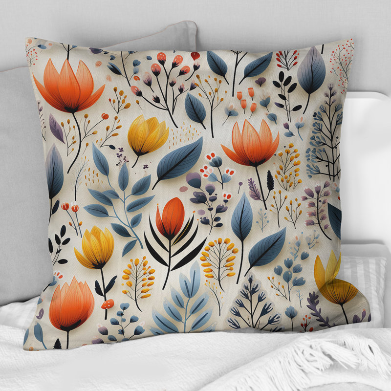 Coussin Minimalist Radiant Blossom Serenity, H 18 po x l 18 po