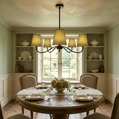 Wrought Iron 5-Light Chandelier
