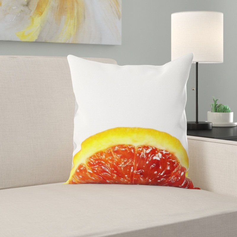 Coussin décoratif orange sanguin