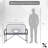 XBrand 44"L Iron Sun-Patterned Seat for Two Indoor/Outdoor Bench, Durable Patio Bench, Black-118695323
