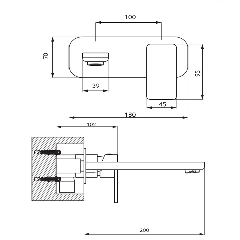 Shape Mono Basin Mixer