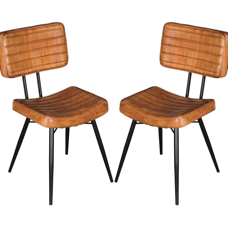 Chaises d'appoint Camel 2, pieds en métal noir - Chaises de style industriel 2 pièces au choix pour la salle à manger, Construction Essential