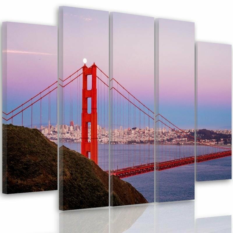 5-tlg. Fotodruck-Set Golden Gate Bridge 3