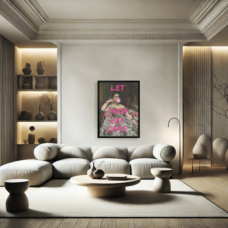 Pop Art & Retro "Let Them Eat Cake", reproduction d'art encadrée, H 10 po x l 8 po