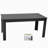 63 Inch Rectangular Wooden Dining Table, Black Kitchen Table For 4-6 People, Table Only
